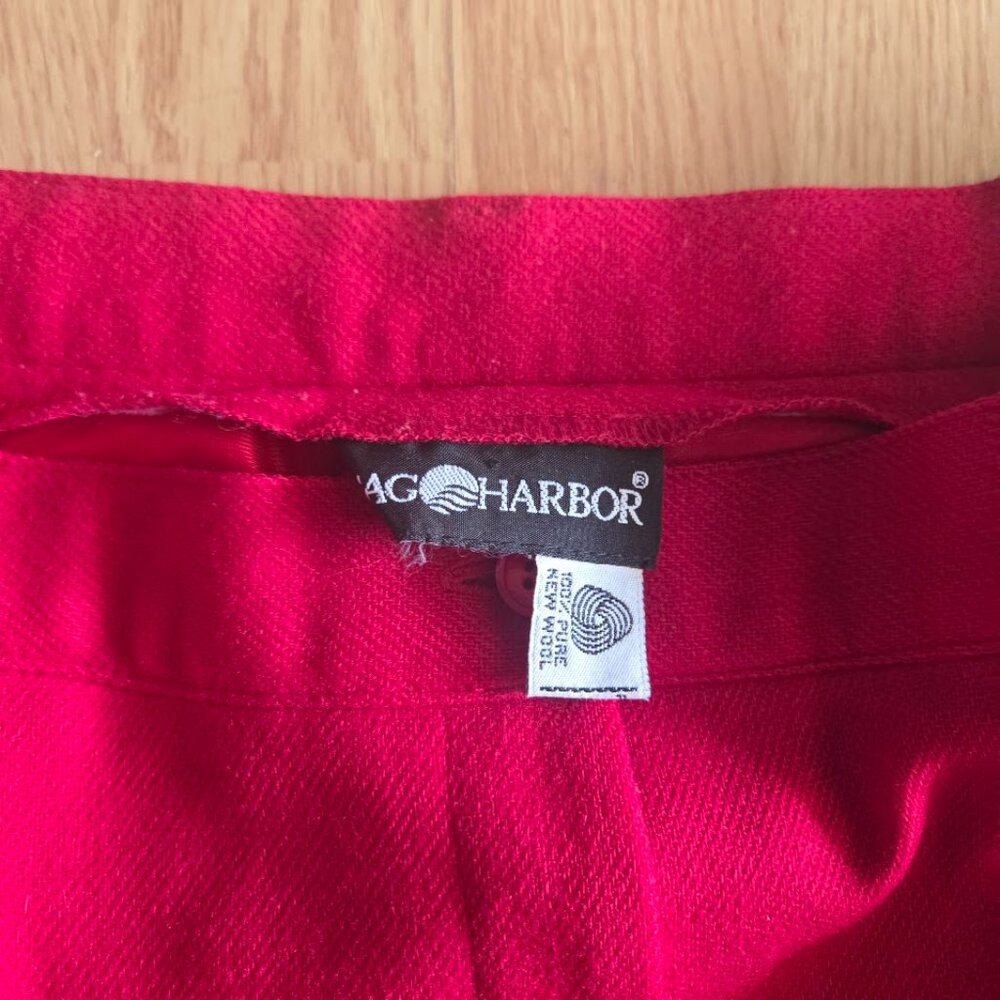 Vintage Sag‎ Harbor Red Wool Pleated Pants - Picture 3 of 5